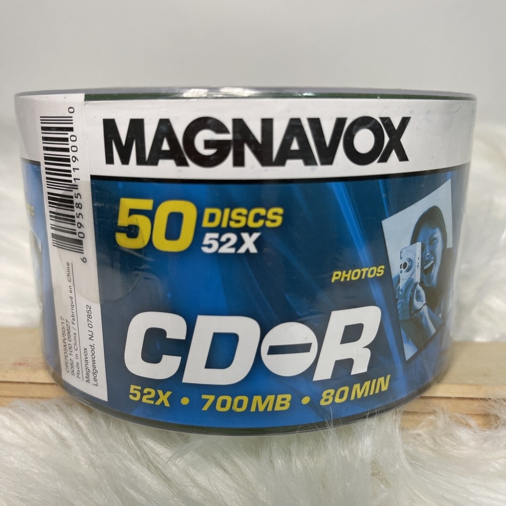 Magnavox 1-50 Pack CD-R Discs 700MB 52X 80 Minutes NEW SEALED